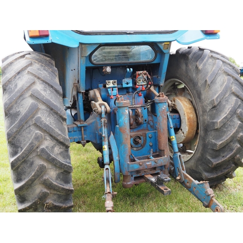 343 - Ford TW-25 tractor. 1983. 4WD. Runs. 7957 hours recorded. C/w underslung front weights, PAVT wheels ... 