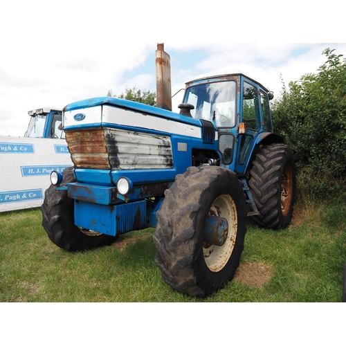 342 - Ford TW-25 tractor. 1985. 4WD. Runs. 8486 hours recorded. C/w PAVT wheels, rear wheel weights, 2 ass... 