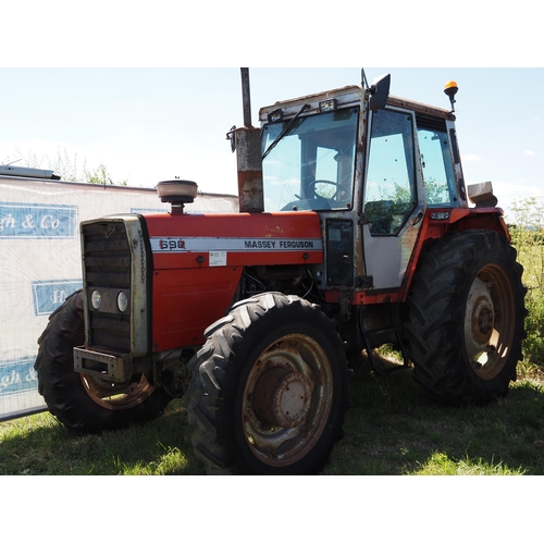 382 - Massey Ferguson 698 tractor. 6776 hours recorded. Runs