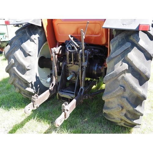 377 - Fiat 80-90 DT/1 tractor. 5094 hours recorded. 4WD. C/w loader brackets