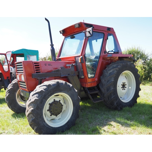 377 - Fiat 80-90 DT/1 tractor. 5094 hours recorded. 4WD. C/w loader brackets