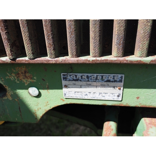 415 - John Deere 2130 tractor. 1979. 7273 hours recorded. C/w pick up hitch. Running well. Reg. YDO905T. V... 