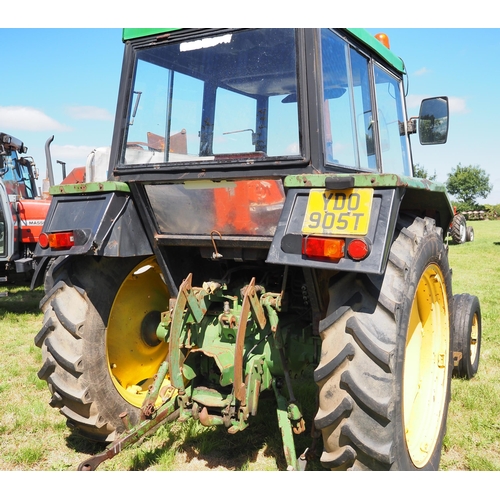 415 - John Deere 2130 tractor. 1979. 7273 hours recorded. C/w pick up hitch. Running well. Reg. YDO905T. V... 