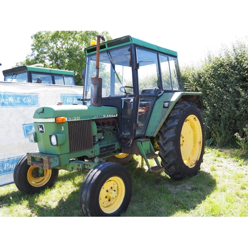 415 - John Deere 2130 tractor. 1979. 7273 hours recorded. C/w pick up hitch. Running well. Reg. YDO905T. V... 