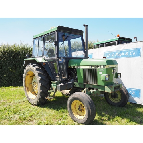 416 - John Deere 2140 power Synchron tractor. 1981. Runs. 12158 hours recorded. C/w pick up hitch, good re... 