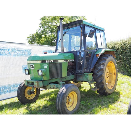 416 - John Deere 2140 power Synchron tractor. 1981. Runs. 12158 hours recorded. C/w pick up hitch, good re... 