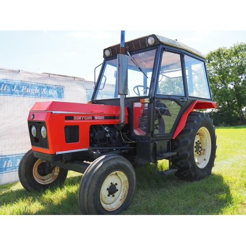 399 - Zetor 6011 tractor. 1985. 3411 hours recorded. 1 Former keeper. Running well. SN-10681. Reg. B113TPR... 