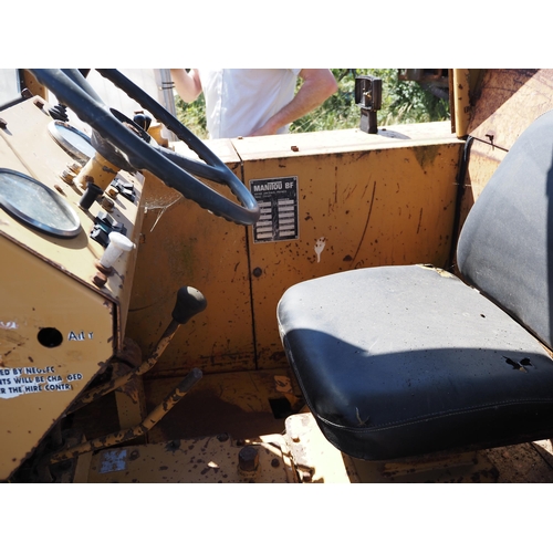 394 - Manitou BF Industrial tractor. 1986. 4078 hours recorded. Front loader and rear compressor fitted. S... 