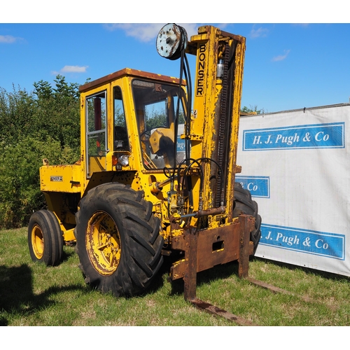 393 - Bonser L555 Fork lift. Running well. SN-2373012663. Reg NEB776M. V5