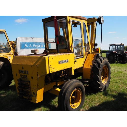 393 - Bonser L555 Fork lift. Running well. SN-2373012663. Reg NEB776M. V5