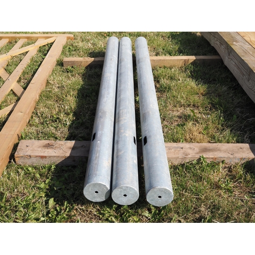 1066 - 3- 2m Galvanised slotted slam posts 4.5