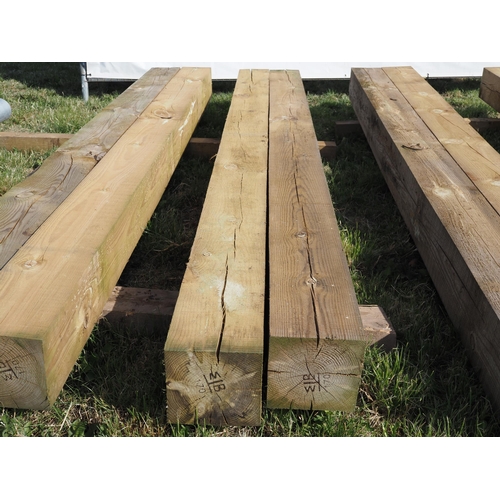 1068 - 2- Wooden gate posts 9ft x 170mm x 170mm