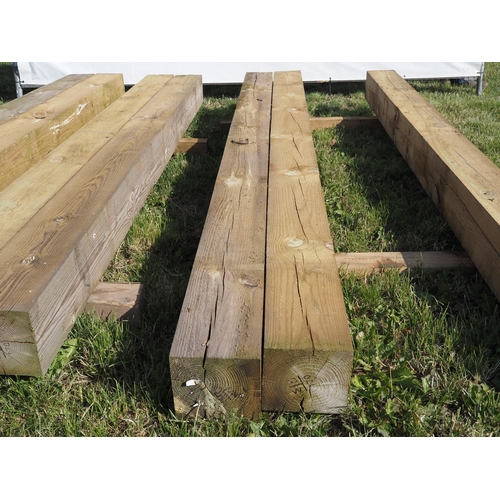 1069 - 2- Wooden gate posts 9ft x 170mm x 170mm