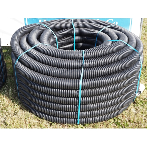 1112 - 100m Perforated drainage pipe 80mm diameter