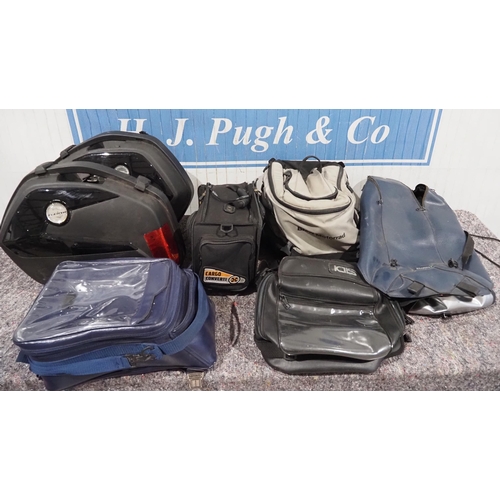 67 - Assorted motorcycle panniers