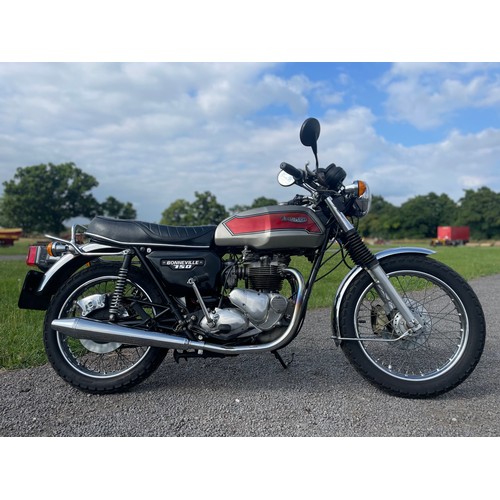 759 - Triumph Bonneville 750cc motorcycle. 1980 with electric start. Runs and rides. bike was recommission... 