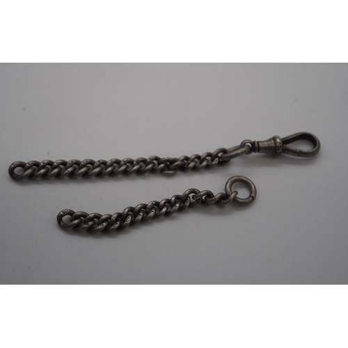 325 - Silver pocket watch chain