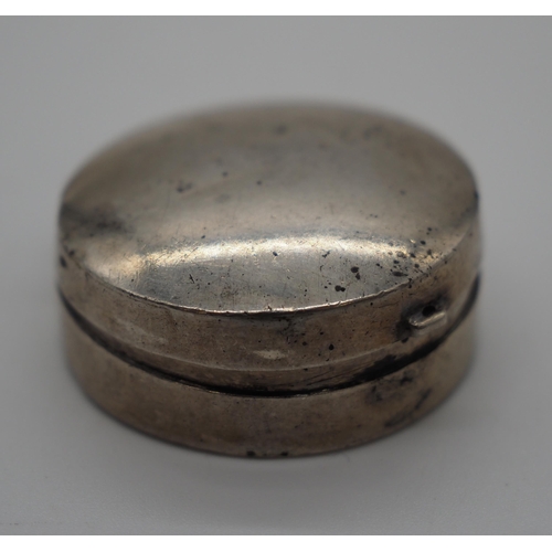 333 - Silver pill box approx 10g