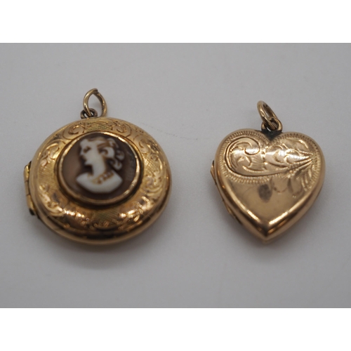 340 - 2- Rolled gold lockets