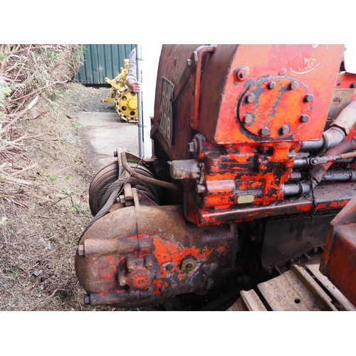 166 - International TD 9 crawler. Petrol/diesel. With Ruston Bucyrus blade and Cargo winch. Ex forestry co... 