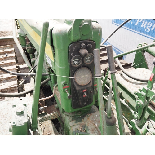 146 - John Deere 420 Petrol crawler c/w Holt blade and Gearomatic model A winch.  SN-100167