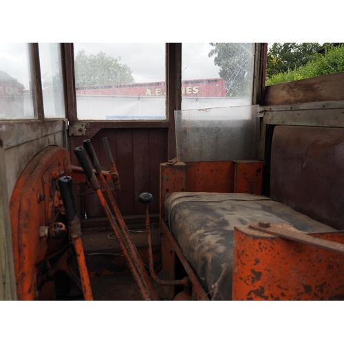 177 - Allis Chalmers HD7 crawler. Wooden coach built cab. Runs and drives. Rare 3 cylinder GM Detroit supe... 