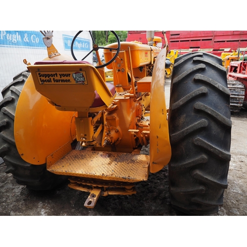 121 - Minneapolis-Moline GTB tractor, Sunshine canopy, c/w rear wheel weights. SN-0164900636. Runs.