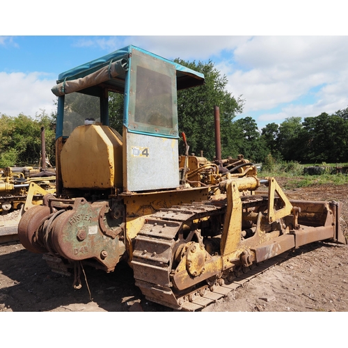 175 - Caterpillar D4 diesel crawler. c/w cab, Hyster D4N winch and blade. SN- 7U42114