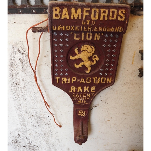 108 - Bamfords cast iron plaque & one other