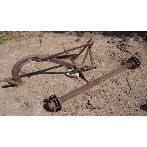 159 - Plough parts and axle