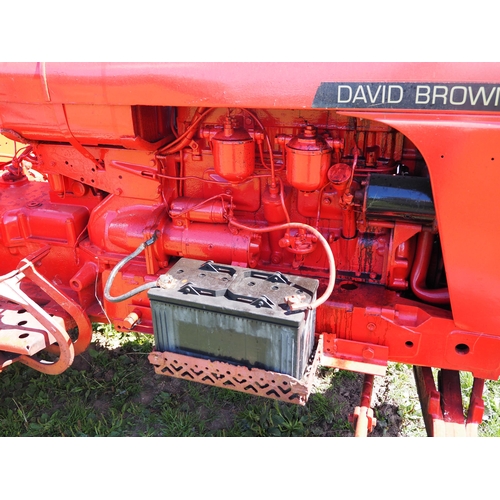 185 - David Brown 950 tractor. Runs. c/w pulley. Reg SBL436