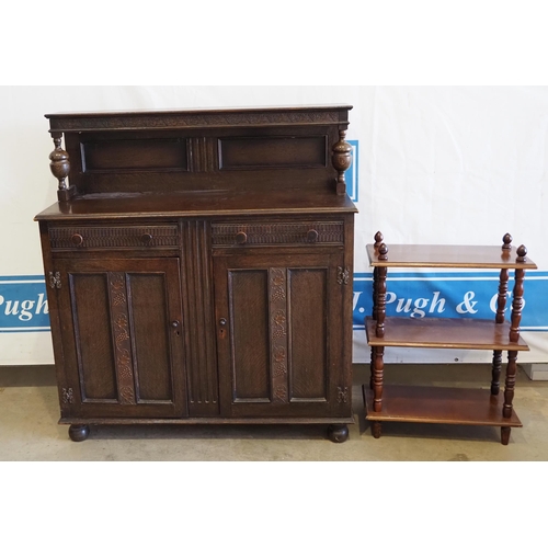 192 - Oak carved sideboard 53x48