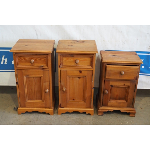 74 - 3- Pine bedside tables