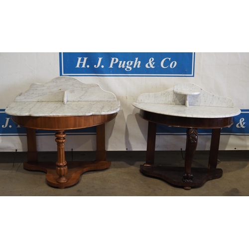 99 - 2 x Marble wash stands