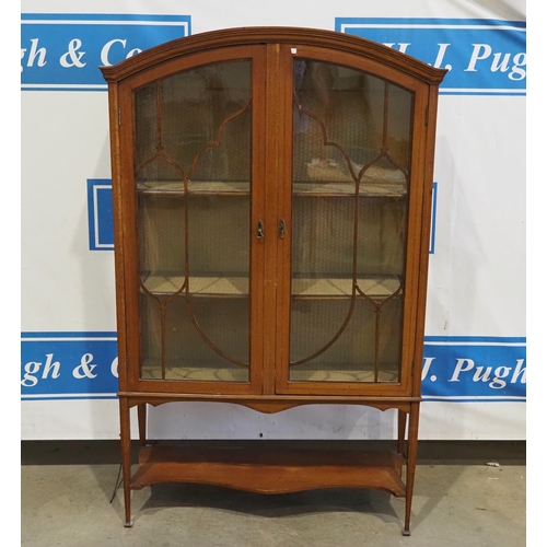 174 - Mahogany inlaid display cabinet 68 x 42