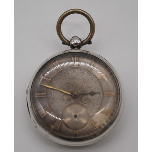 294 - Hallmarked silver pocket watch. No. N17972