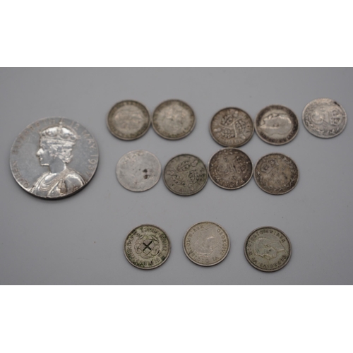 295 - Assorted silver coins. Approx 32g