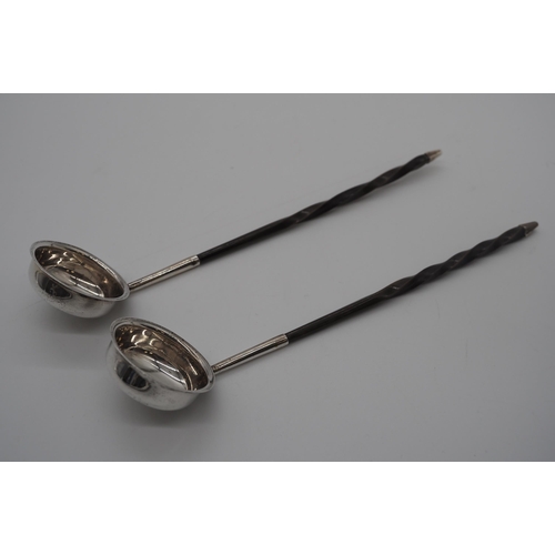 360 - Pair of hallmarked silver punch ladles dated 1848