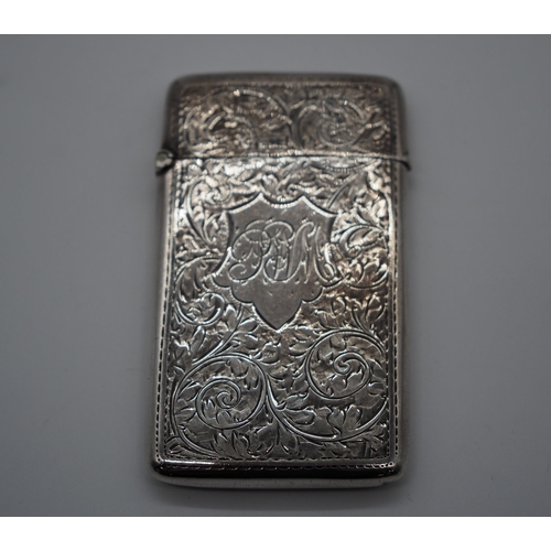 361 - Hallmarked silver card case dated 1914 by William Henry Sparrow approx 42g