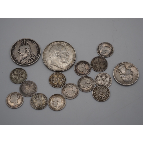 364 - Assorted silver coins approx 49g