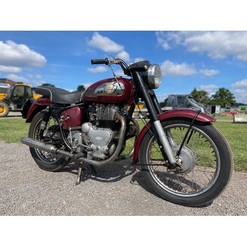 802 - Royal Enfield Super Meteor motorcycle. 1959. Needs recommissioning. C/w parts books. Registration do... 