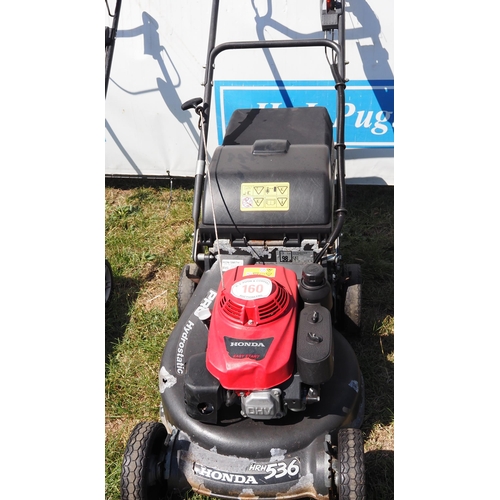 160 - Honda HRH 536 pedestrian mower