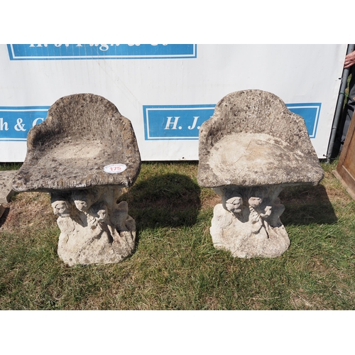 175 - 2- Stone garden seats