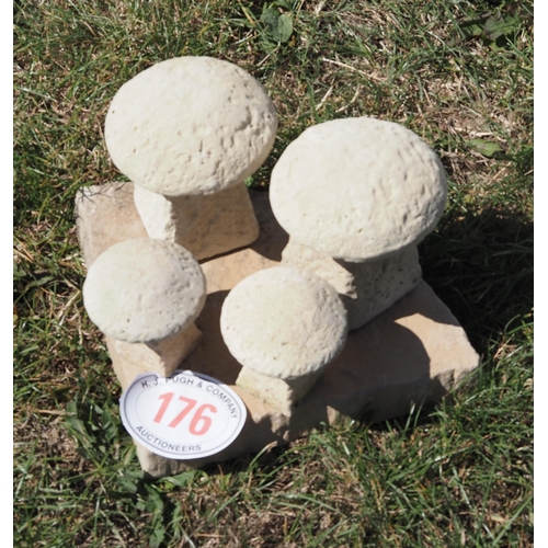 176 - 4- Stone mushrooms