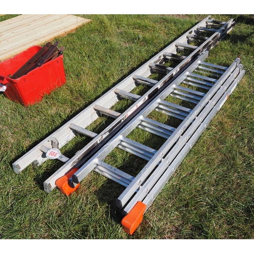 684 - 2- Extending aluminium ladders