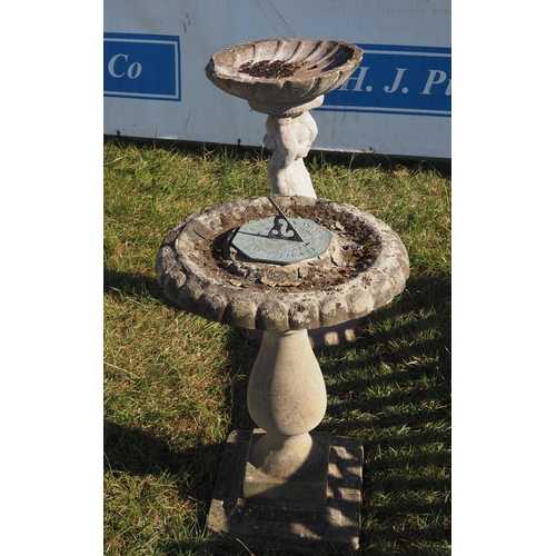 728 - Sundial and bird bath