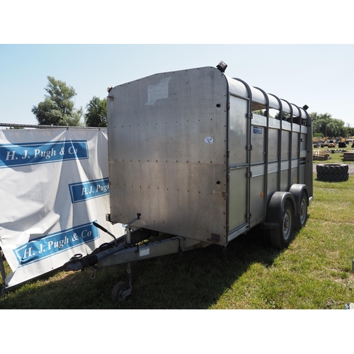 1256A - Ifor Williams TA510G  12 ft stock trailer with division