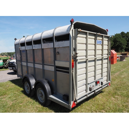 1256A - Ifor Williams TA510G  12 ft stock trailer with division