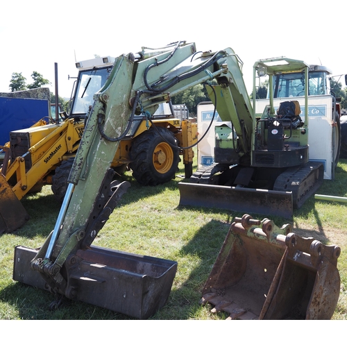 1308 - Yanmar 6t digger. 3809 hours recorded. Runs and drives. Key in office