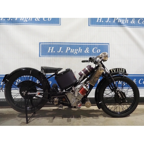 836 - Scott Super Squirrell, 500cc motorcycle, 1930. Will need recommissioning as has been dry stored, ran... 